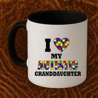 I Love My Autistic Granddaughter Autism Coffee Mug thumb 2