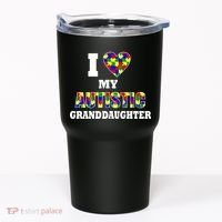 I Love My Autistic Granddaughter Autism Tumbler thumb 0