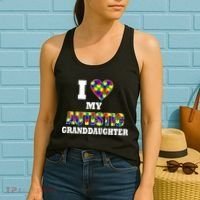 I Love My Autistic Granddaughter Autism Women's Tank Top thumb 2