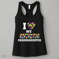 I Love My Autistic Granddaughter Autism Women's Tank Top thumb 3