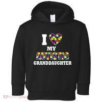 I Love My Autistic Granddaughter Autism Toddler Hoodie thumb 0