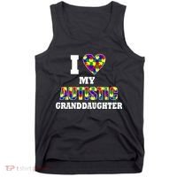 I Love My Autistic Granddaughter Autism Tank Top thumb 0