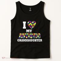 I Love My Autistic Granddaughter Autism Tank Top thumb 2
