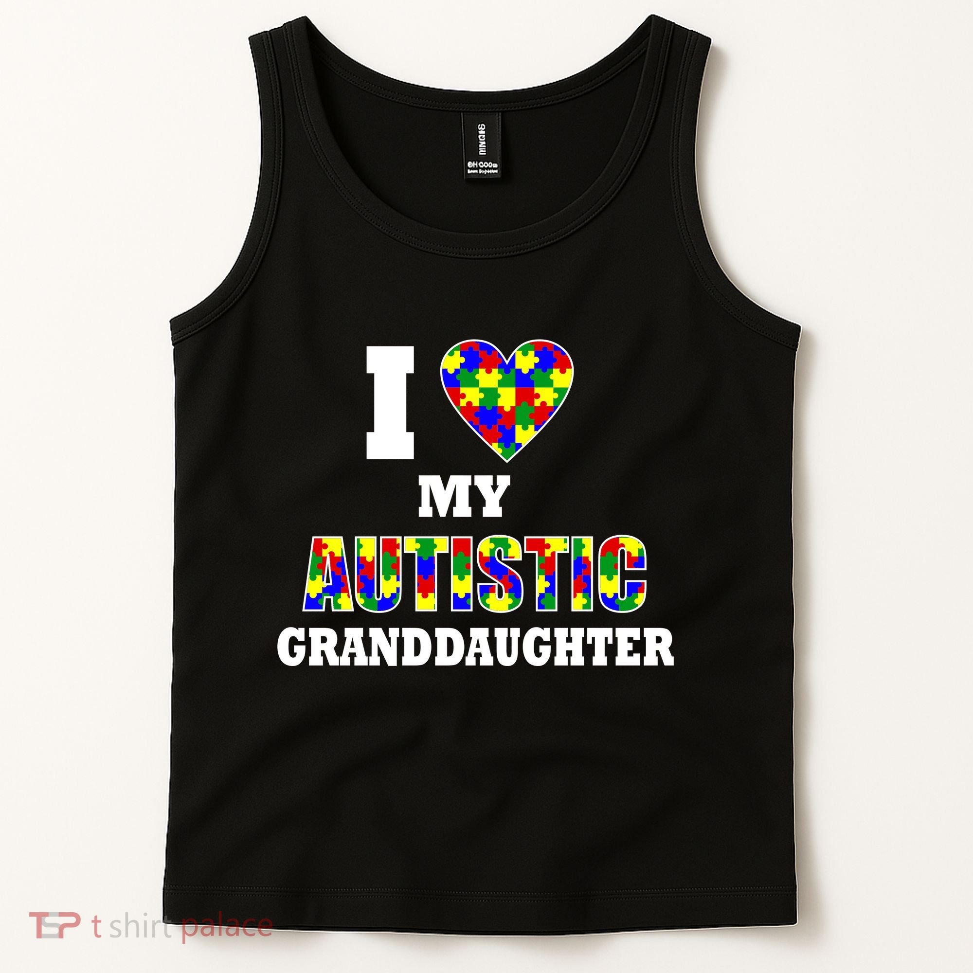 I Love My Autistic Granddaughter Autism Tank Top