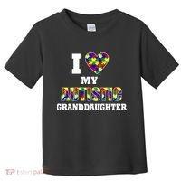 I Love My Autistic Granddaughter Autism Toddler T-Shirt thumb 0