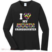 I Love My Autistic Granddaughter Autism Women's Long Sleeve Shirt thumb 0