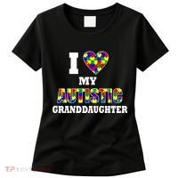I Love My Autistic Granddaughter Autism Women's T-Shirt thumb 0
