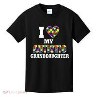 I Love My Autistic Granddaughter Autism Kids T-Shirt thumb 0