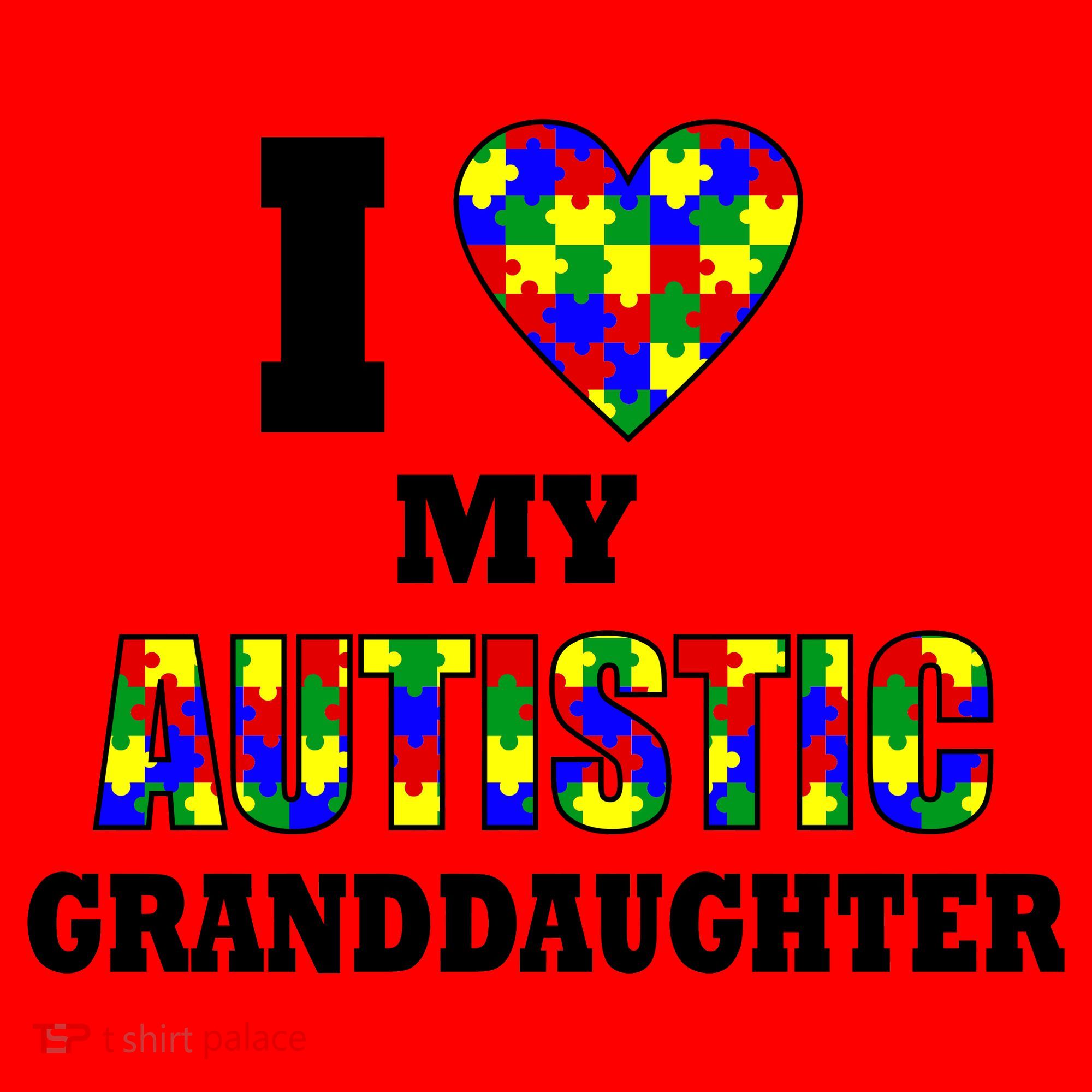 I Love My Autistic Granddaughter Autism Santa Hat