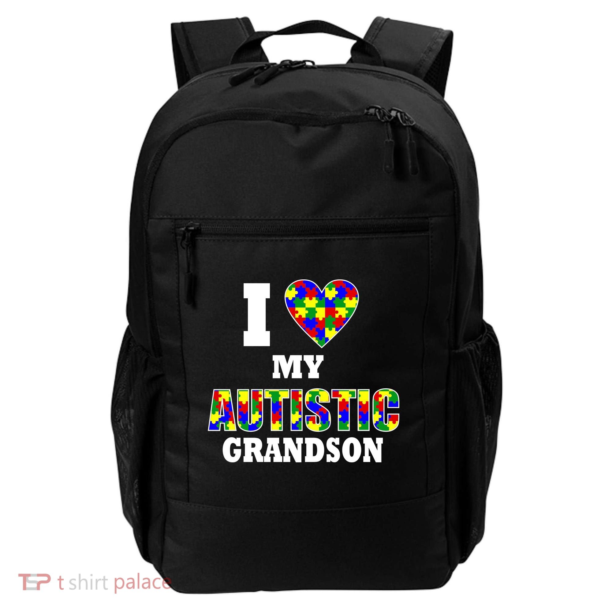 I Love My Autistic Grandson Autism Backpack
