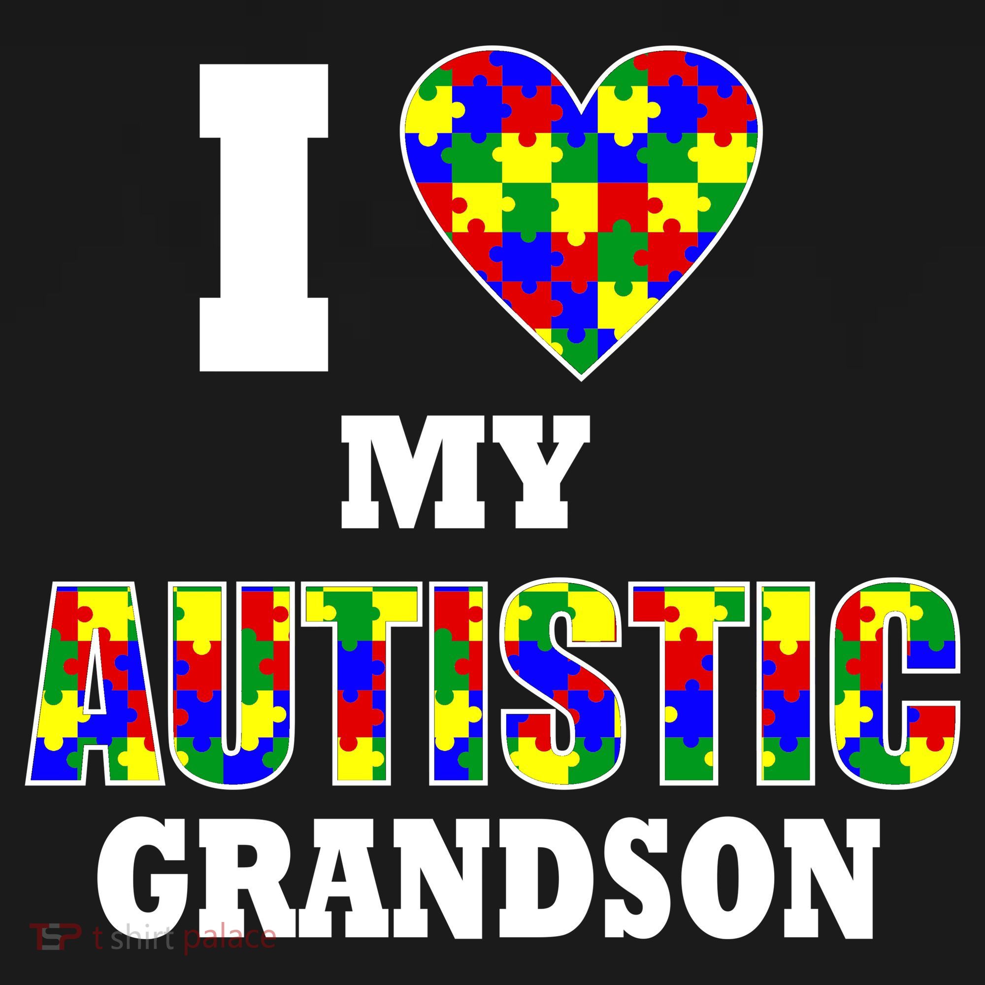 I Love My Autistic Grandson Autism Polo