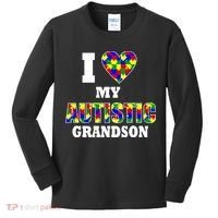 I Love My Autistic Grandson Autism Kids Long Sleeve Shirt thumb 0