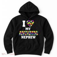 I Love My Autistic Nephew Autism Hoodie thumb 0