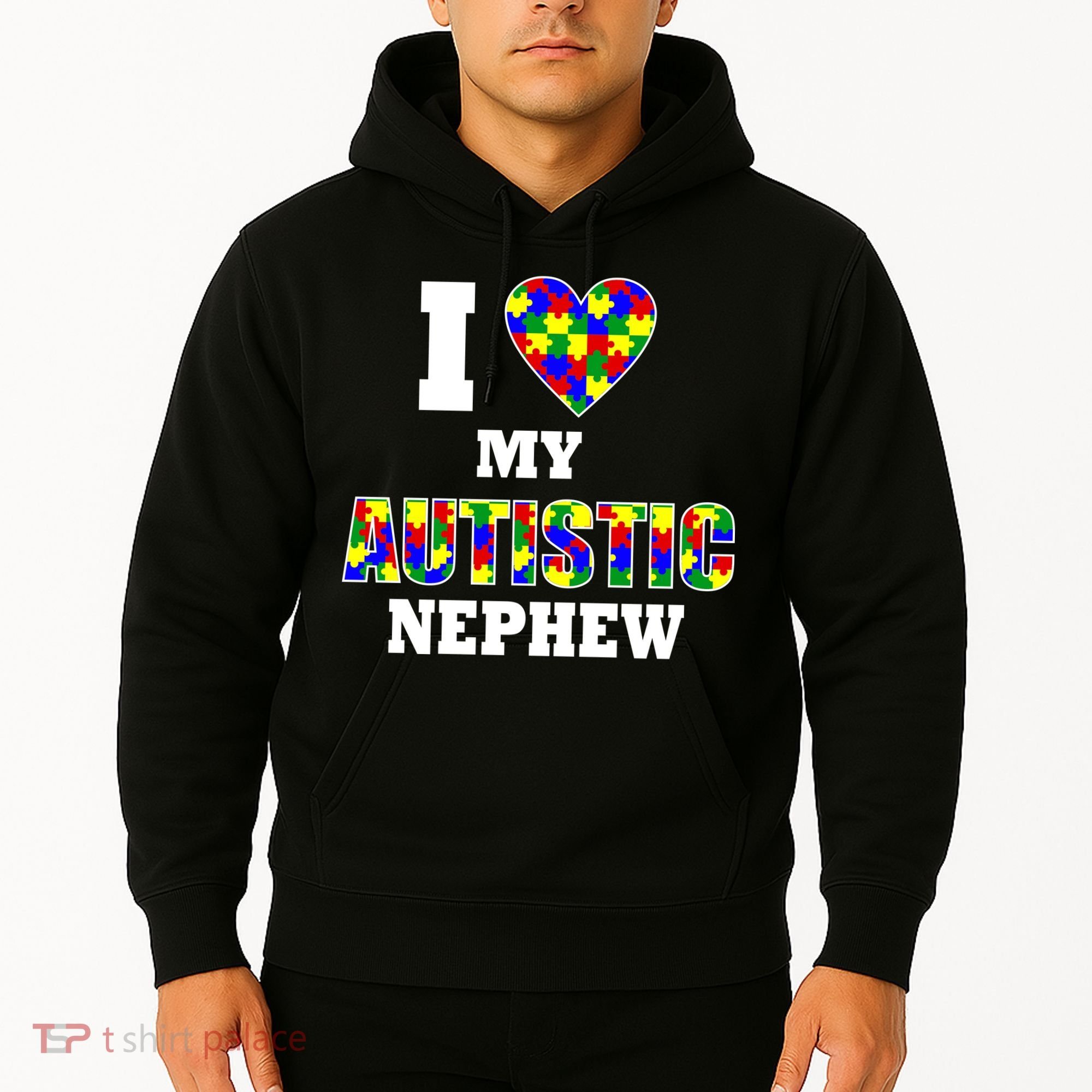 I Love My Autistic Nephew Autism Hoodie
