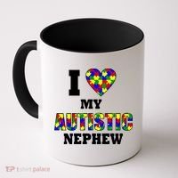 I Love My Autistic Nephew Autism Coffee Mug thumb 0