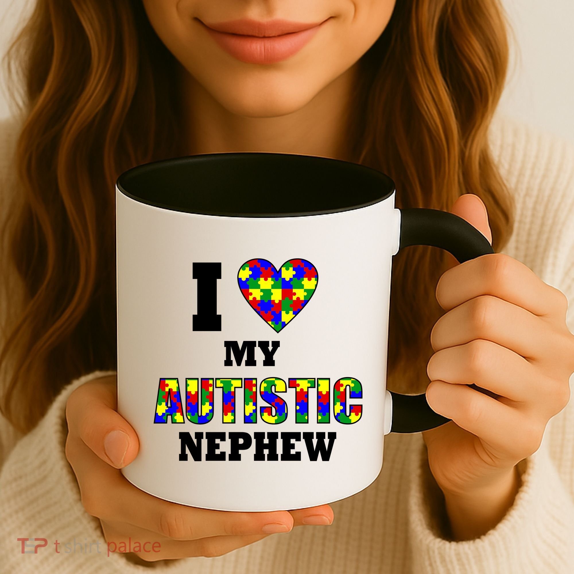 I Love My Autistic Nephew Autism Coffee Mug