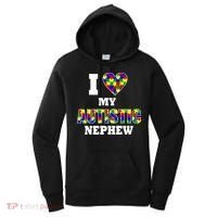 I Love My Autistic Nephew Autism Women's Hoodie thumb 0