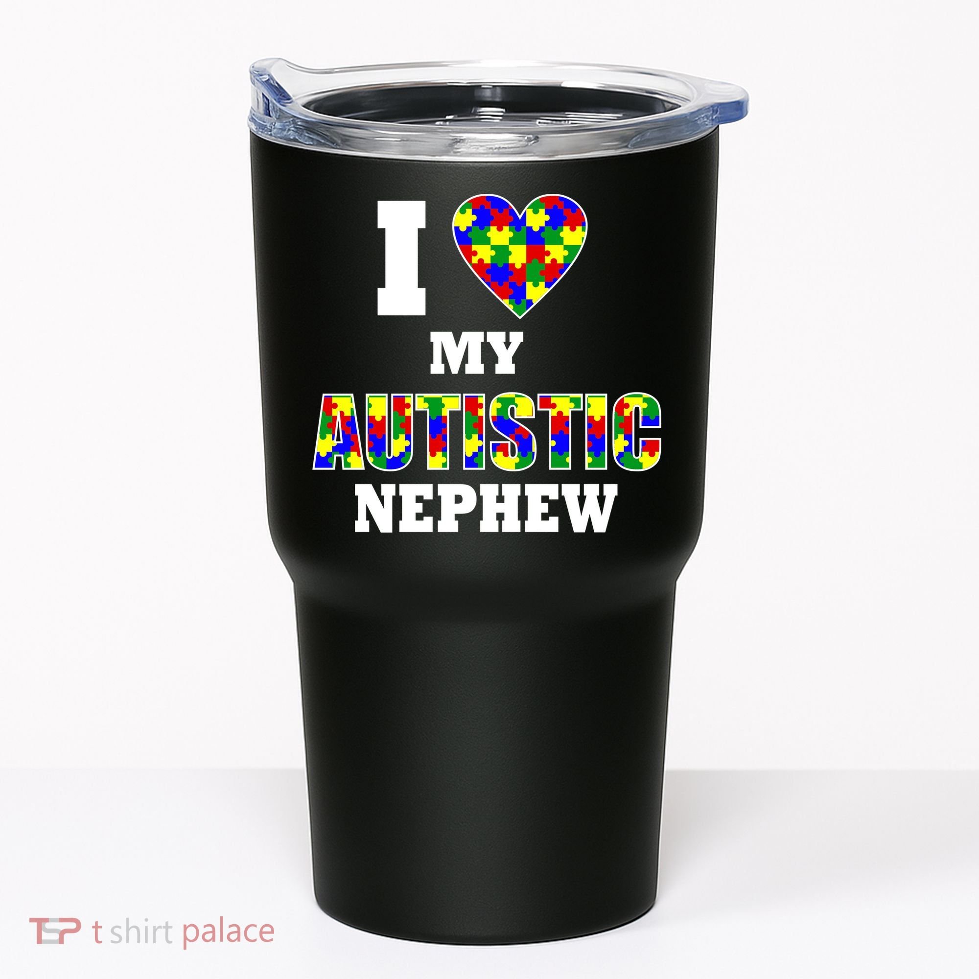 I Love My Autistic Nephew Autism Tumbler