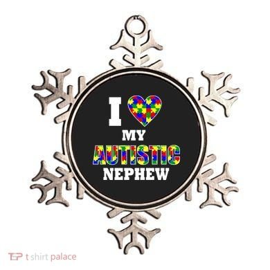 I Love My Autistic Nephew Autism Ornament