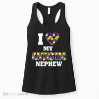 I Love My Autistic Nephew Autism Women's Tank Top thumb 0