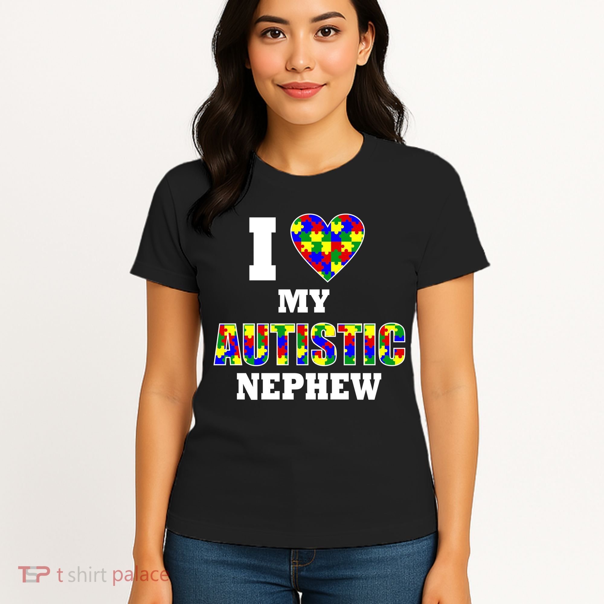 I Love My Autistic Nephew Autism Women's T-Shirt
