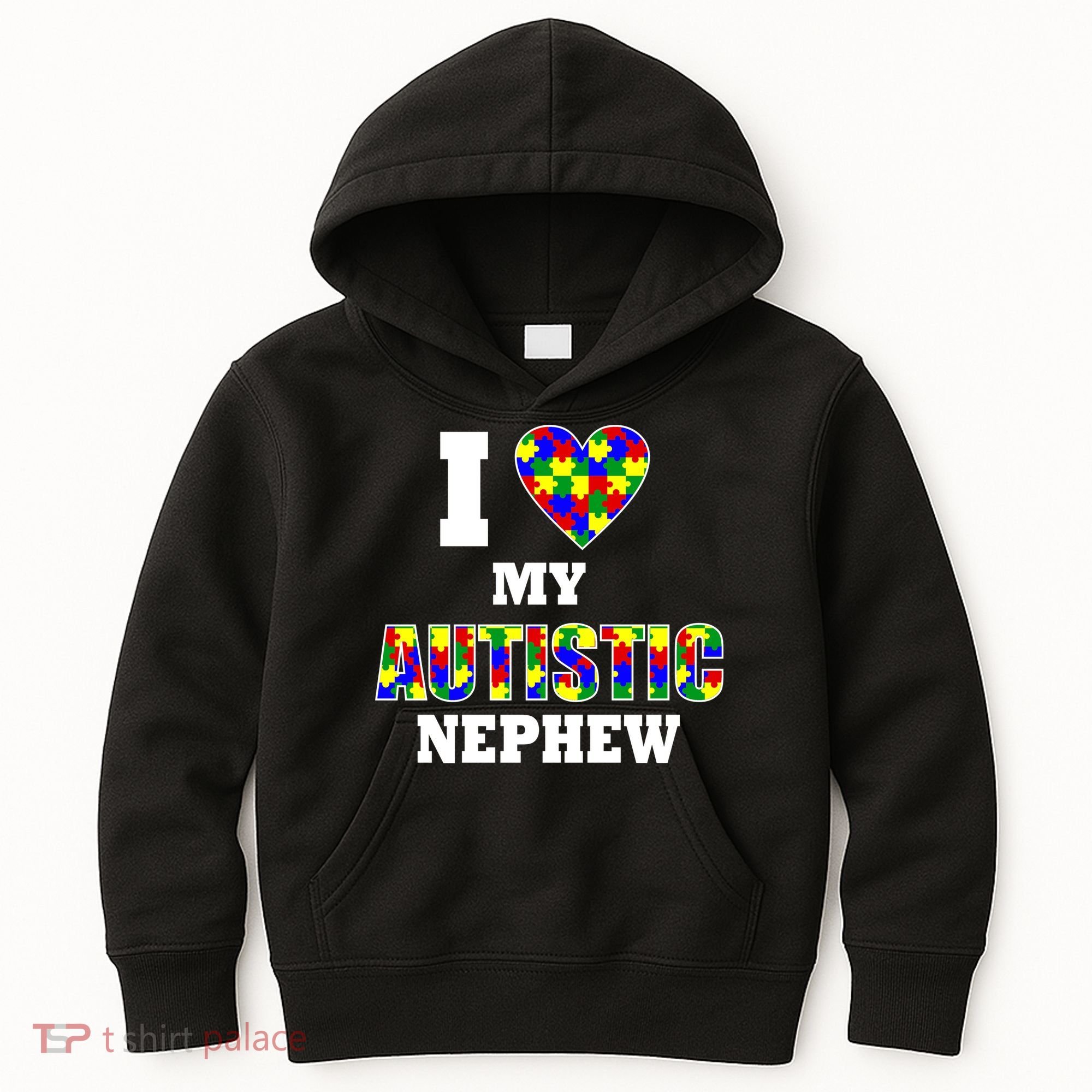 I Love My Autistic Nephew Autism Kids Hoodie