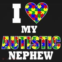 I Love My Autistic Nephew Autism Kids T-Shirt thumb 4