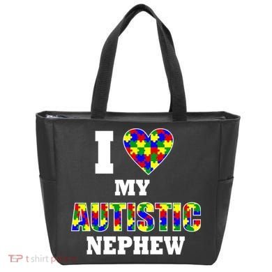 I Love My Autistic Nephew Autism Tote Bag