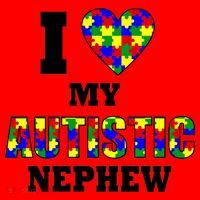 I Love My Autistic Nephew Autism Santa Hat thumb 1