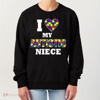 I Love My Autistic Niece Autism Women's Sweatshirt thumb 0