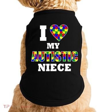 I Love My Autistic Niece Autism Doggie Tank