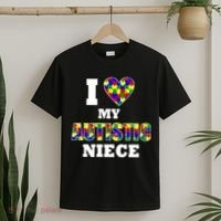 I Love My Autistic Niece Autism T-Shirt thumb 2