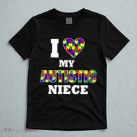I Love My Autistic Niece Autism T-Shirt thumb 5