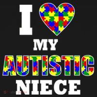 I Love My Autistic Niece Autism Bucket Hat thumb 4
