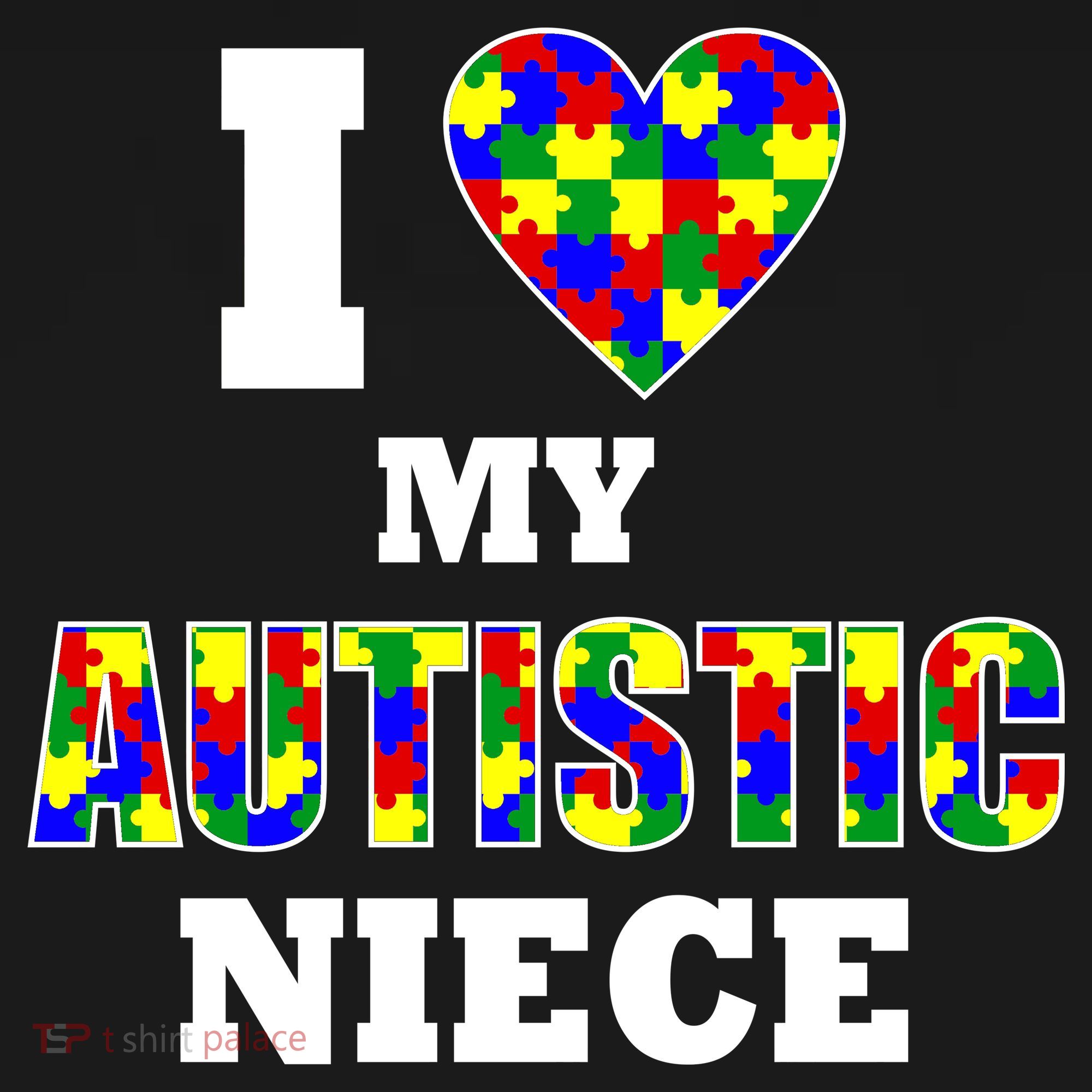 I Love My Autistic Niece Autism Bucket Hat