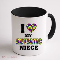 I Love My Autistic Niece Autism Coffee Mug thumb 1