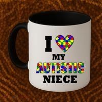 I Love My Autistic Niece Autism Coffee Mug thumb 2