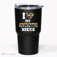 I Love My Autistic Niece Autism Tumbler thumb 0