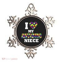I Love My Autistic Niece Autism Ornament thumb 0