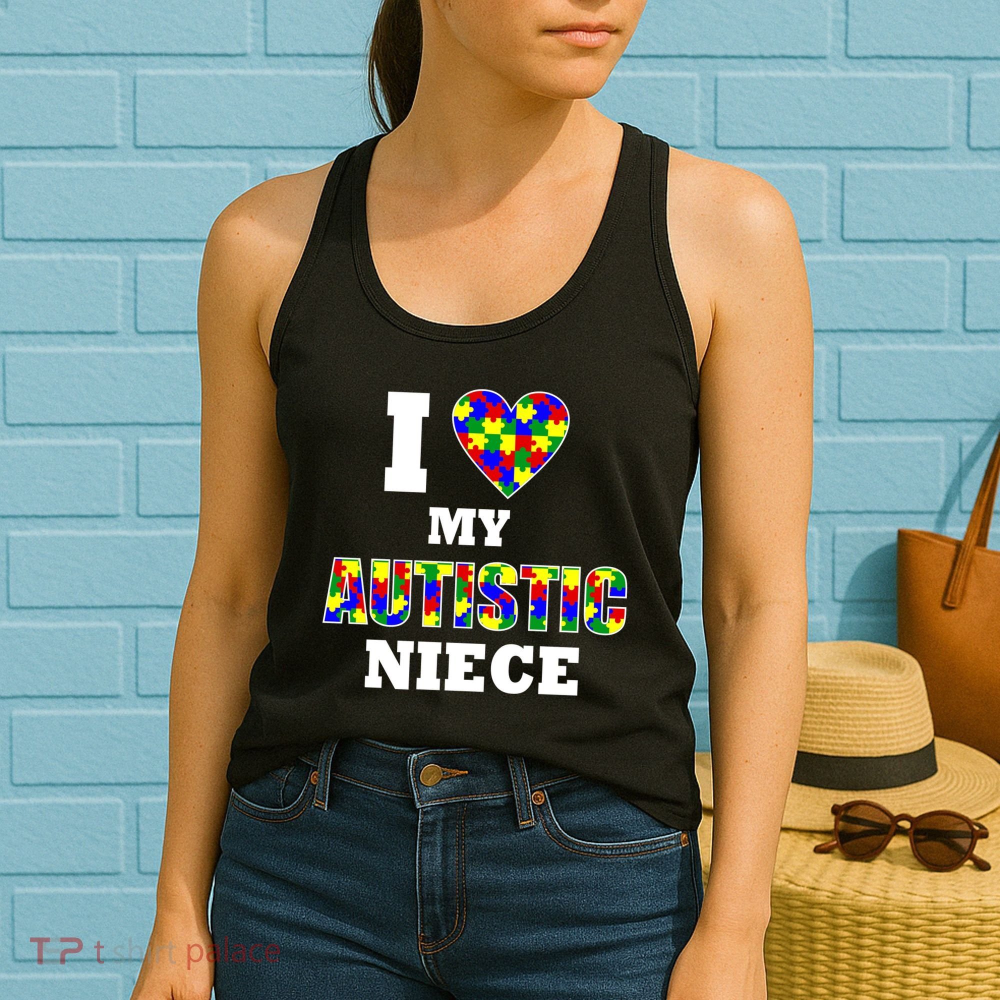 I Love My Autistic Niece Autism Women's Tank Top