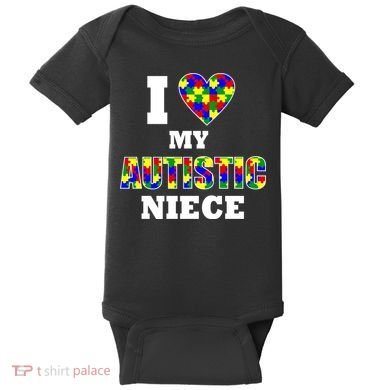 I Love My Autistic Niece Autism Baby Bodysuit