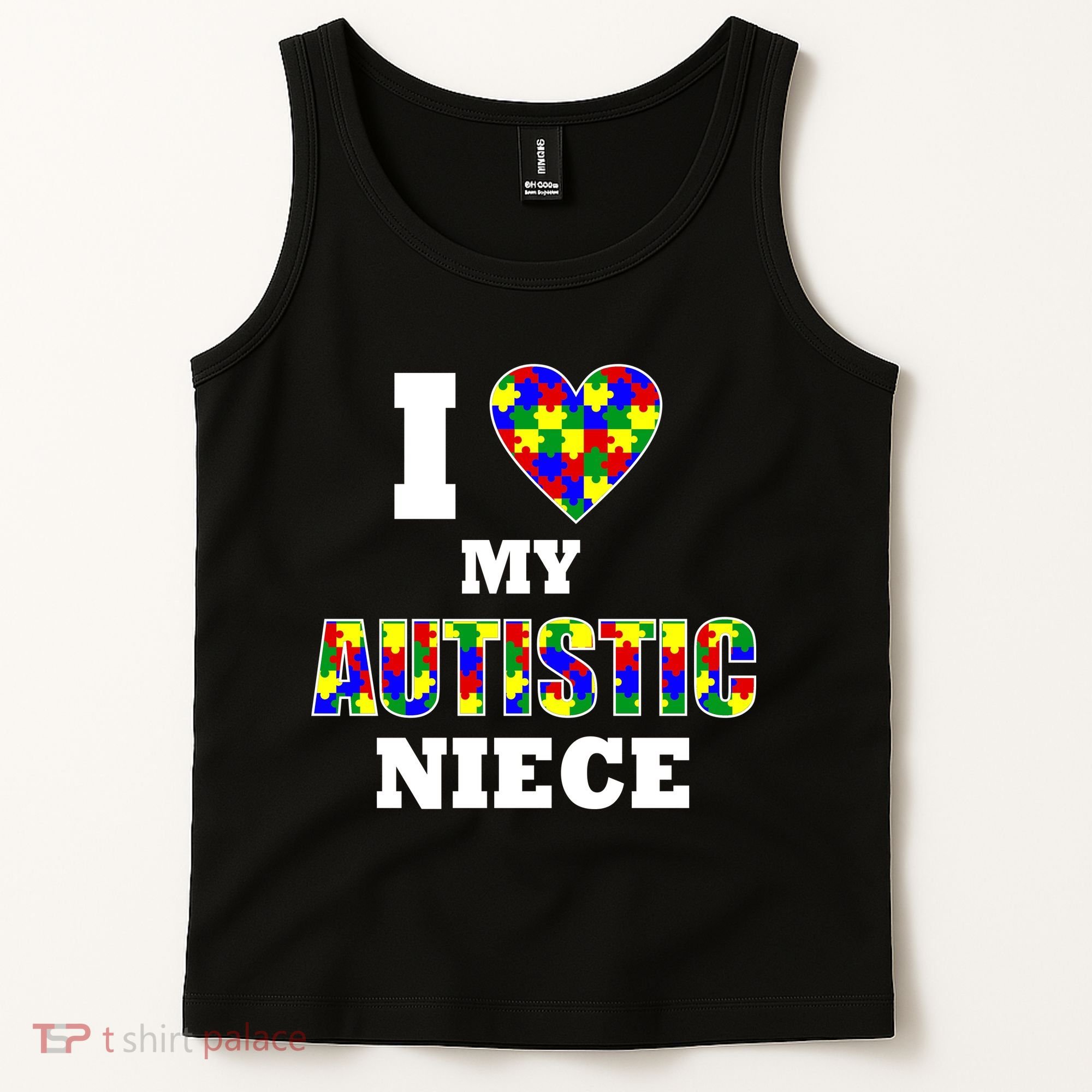 I Love My Autistic Niece Autism Tank Top