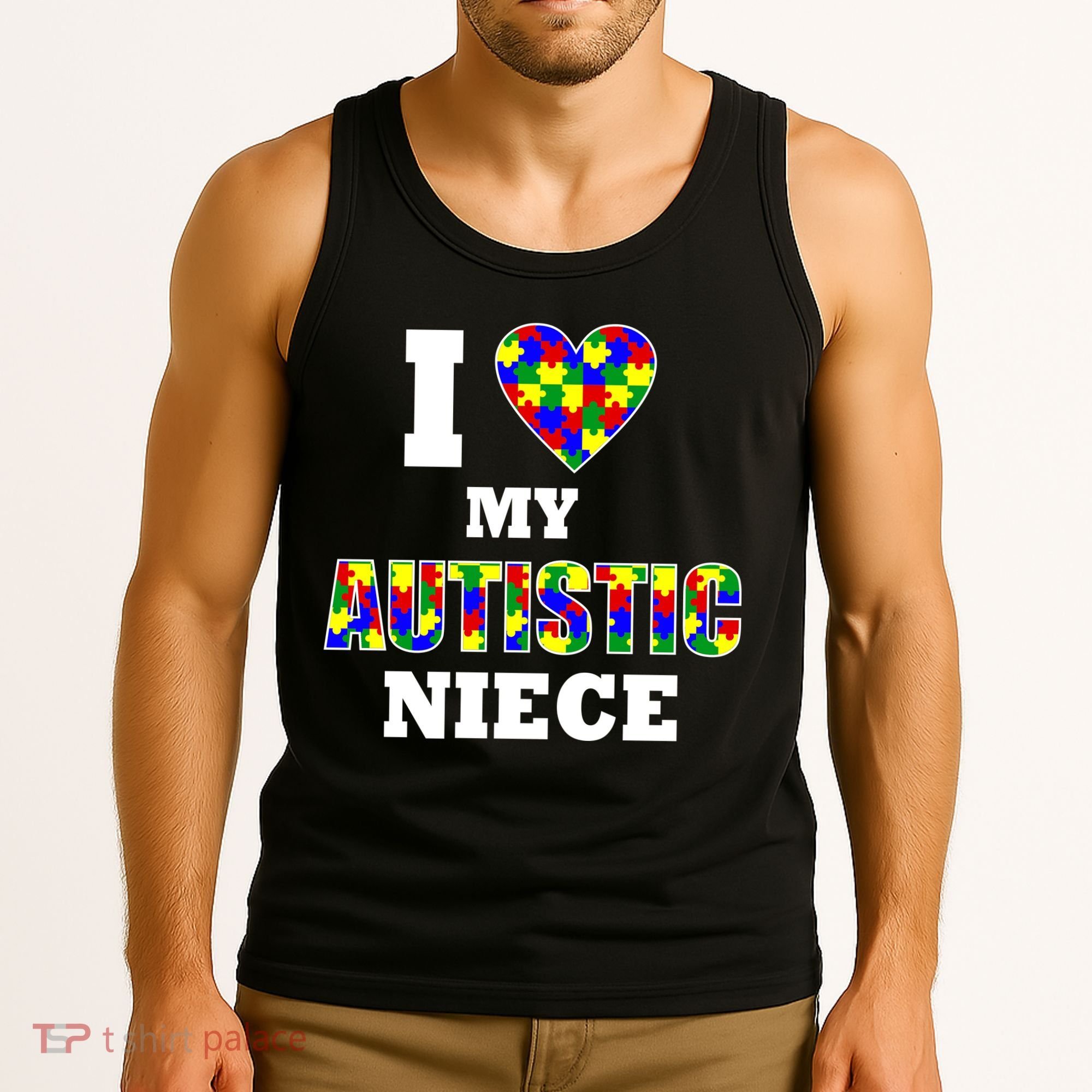 I Love My Autistic Niece Autism Tank Top