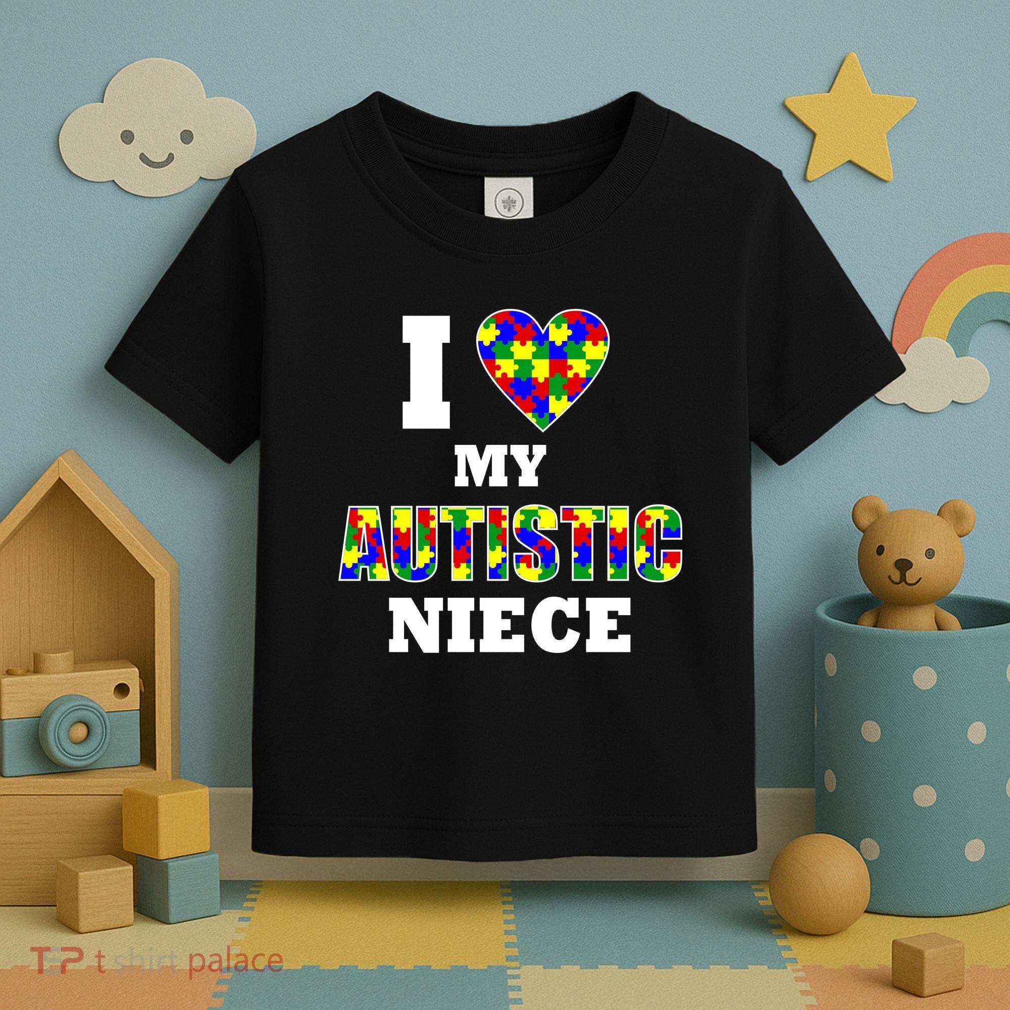 I Love My Autistic Niece Autism Toddler T-Shirt