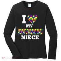 I Love My Autistic Niece Autism Women's Long Sleeve Shirt thumb 0