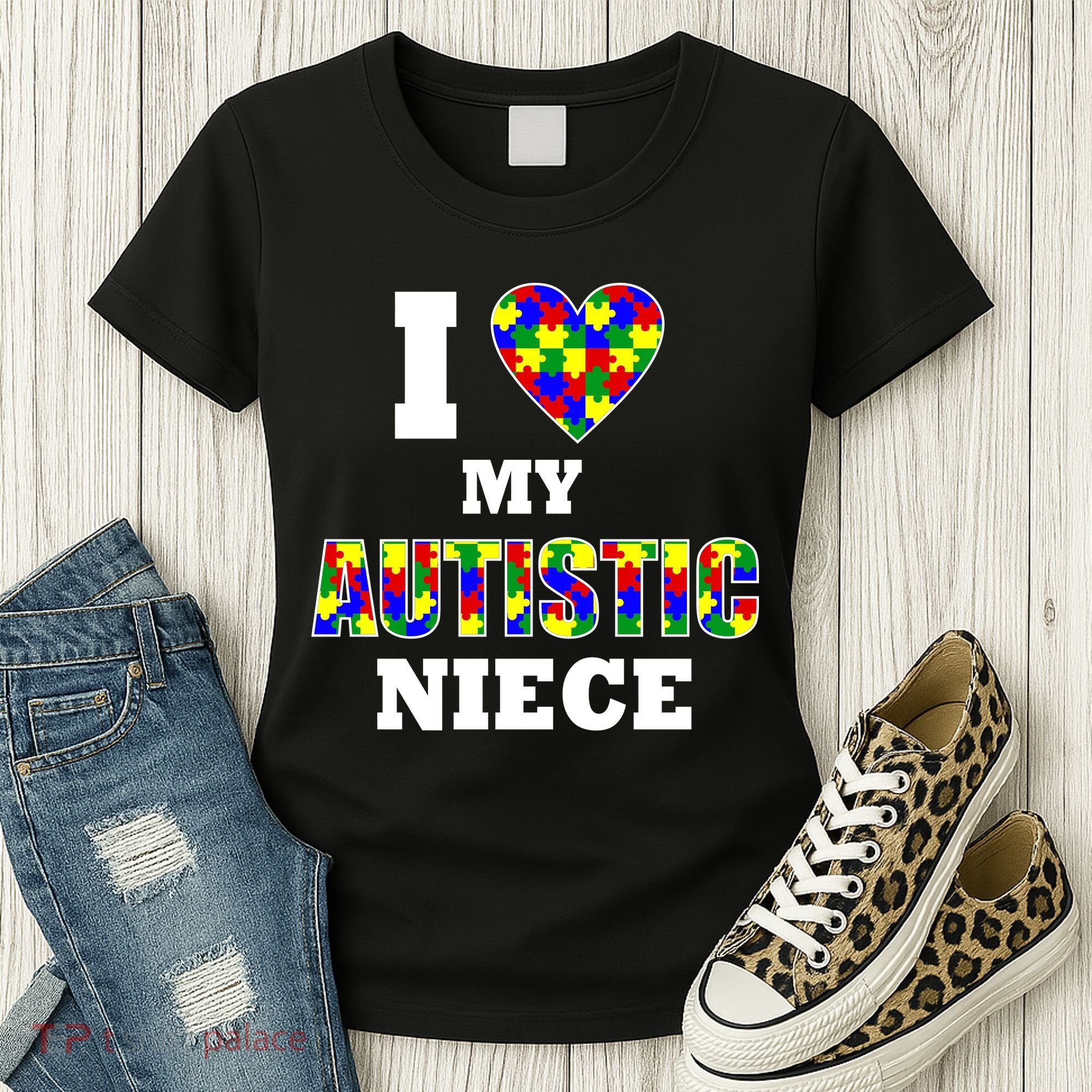 I Love My Autistic Niece Autism Women's T-Shirt