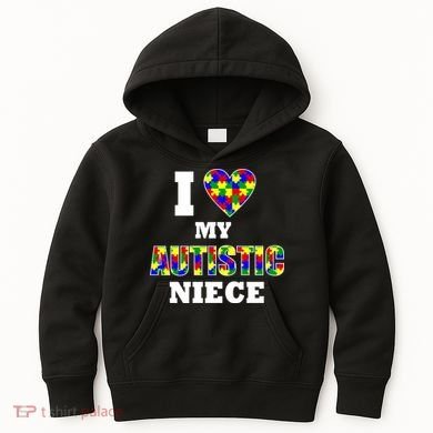 I Love My Autistic Niece Autism Kids Hoodie