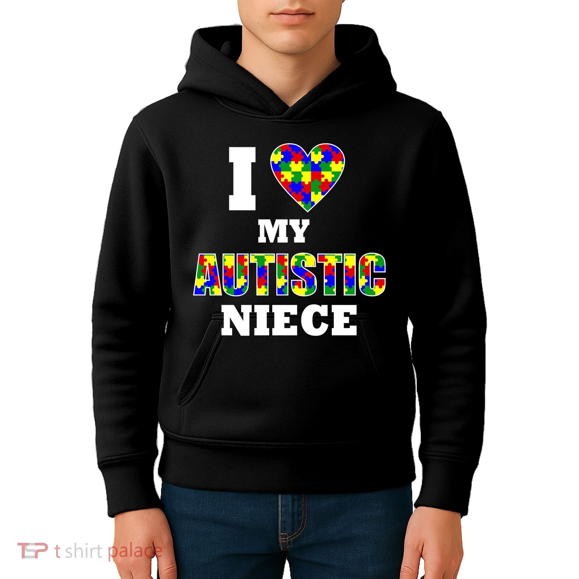I Love My Autistic Niece Autism Kids Hoodie