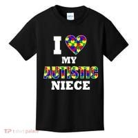 I Love My Autistic Niece Autism Kids T-Shirt thumb 0