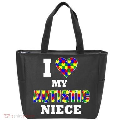 I Love My Autistic Niece Autism Tote Bag